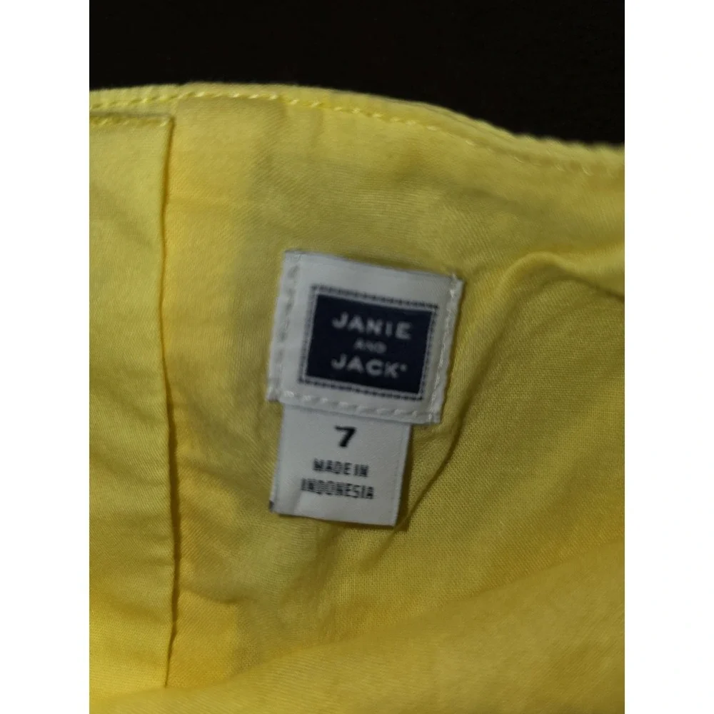 Janie and jack yellow‎ floral Easter dress size 7